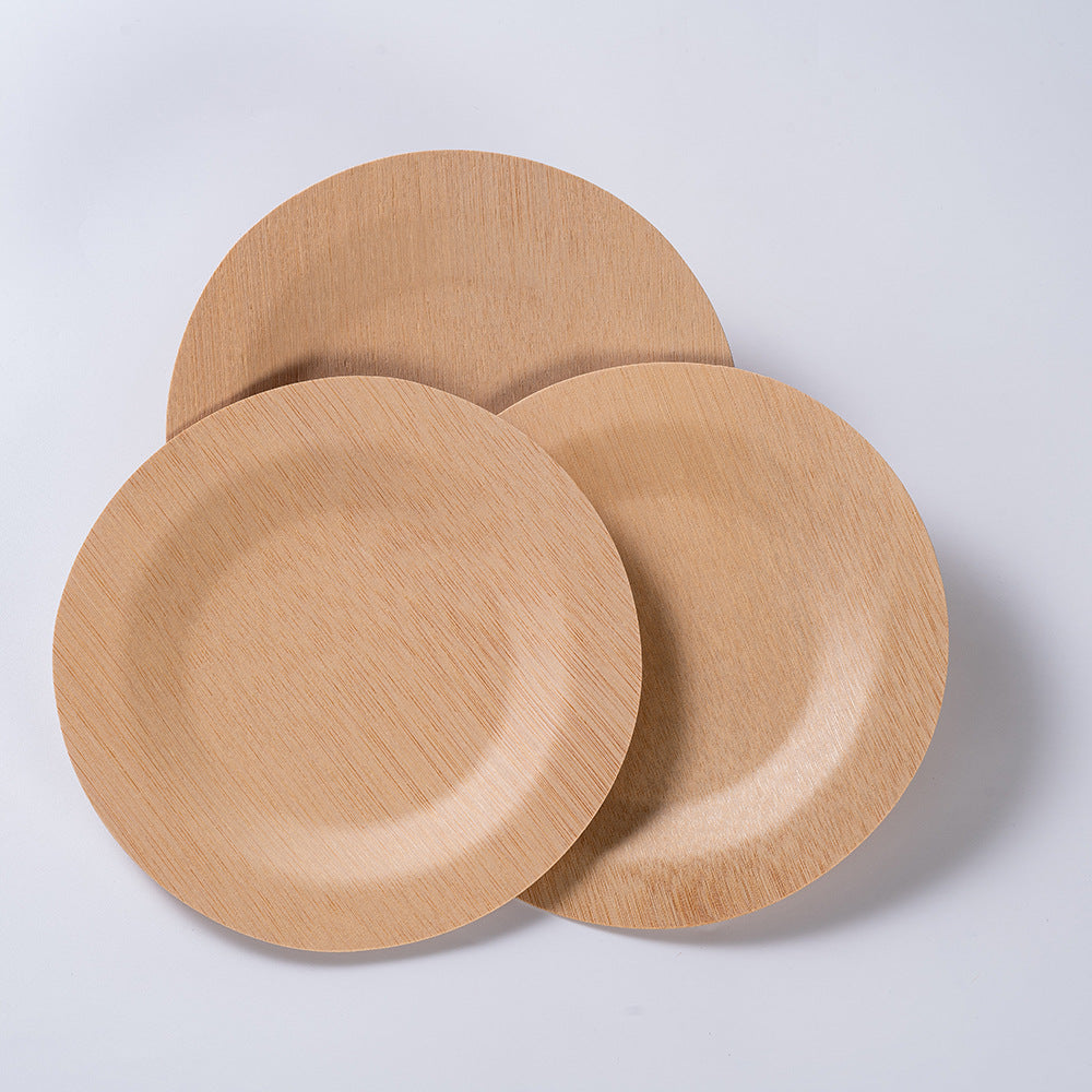 11″ Round Bamboo Wedding Plates – Compostable & Biodegradable | Bulk MOQ 50,000 pcs | EXW Prices