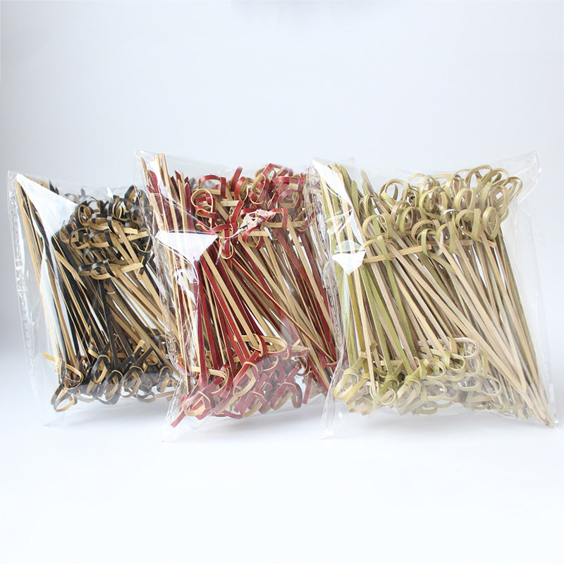 Bamboo Finger Picks/Knot Picks/Heart Shape Picks – 100% Natural Skewers for Appetizers, Cocktails & Catering (10,000pcs/ctn | EXW Prices