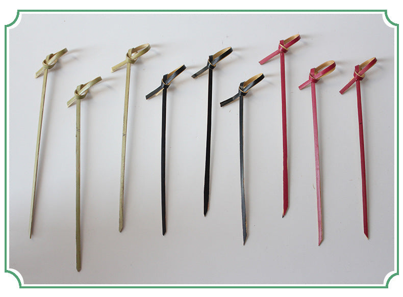 Bamboo Finger Picks/Knot Picks/Heart Shape Picks – 100% Natural Skewers for Appetizers, Cocktails & Catering (10,000pcs/ctn | EXW Prices