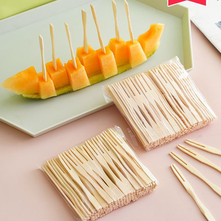 Bamboo Fruit Forks 100pcs/bag | EXW Prices per bag