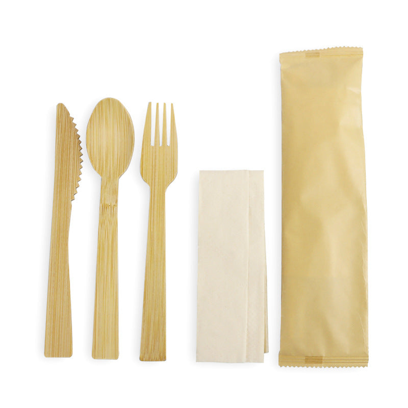 DDP deliver to door | 100~5000pcs | Disposable bamboo knife, bamboo fork and bamboo spoon