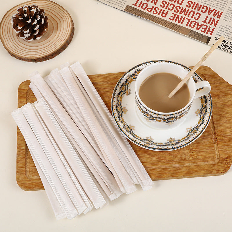 Flat-Head Bamboo Coffee Stirrers – 100pcs/Bag, 100 Bags/Carton | Eco-Friendly Coffee Sticks | EXW Prices