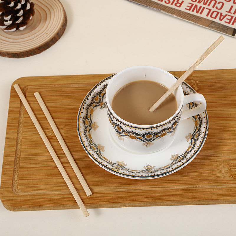 Flat-Head Bamboo Coffee Stirrers – 100pcs/Bag, 100 Bags/Carton | Eco-Friendly Coffee Sticks | EXW Prices
