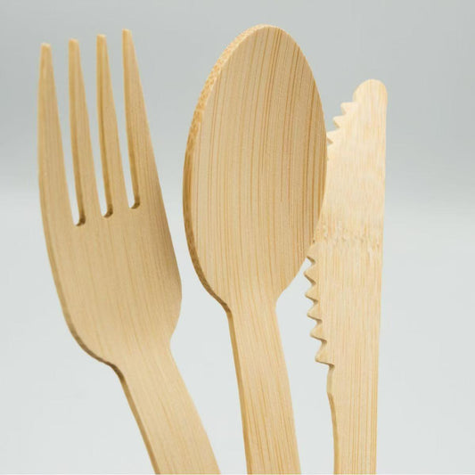 DDP deliver to door | 100~5000pcs | Disposable bamboo knife, bamboo fork and bamboo spoon