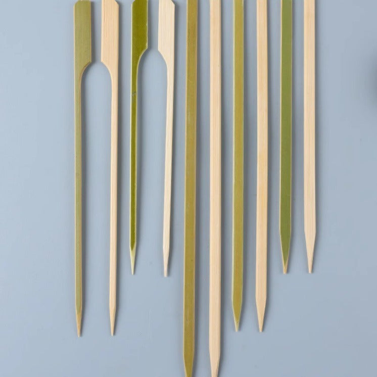 Bamboo Paddle Skewers – Flat Grip Picks for Appetizers & Catering (100pcs/bag) | EXW Prices per bags