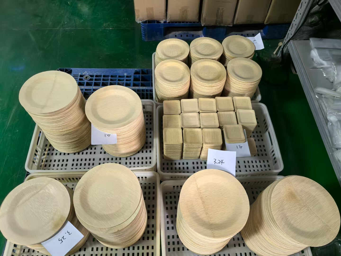 DDP deliver to door | Pack of 10000pcs | Premium Square Bamboo Plates – 3.5″ (9×9 cm) | Eco-Friendly Disposable Dessert Plates