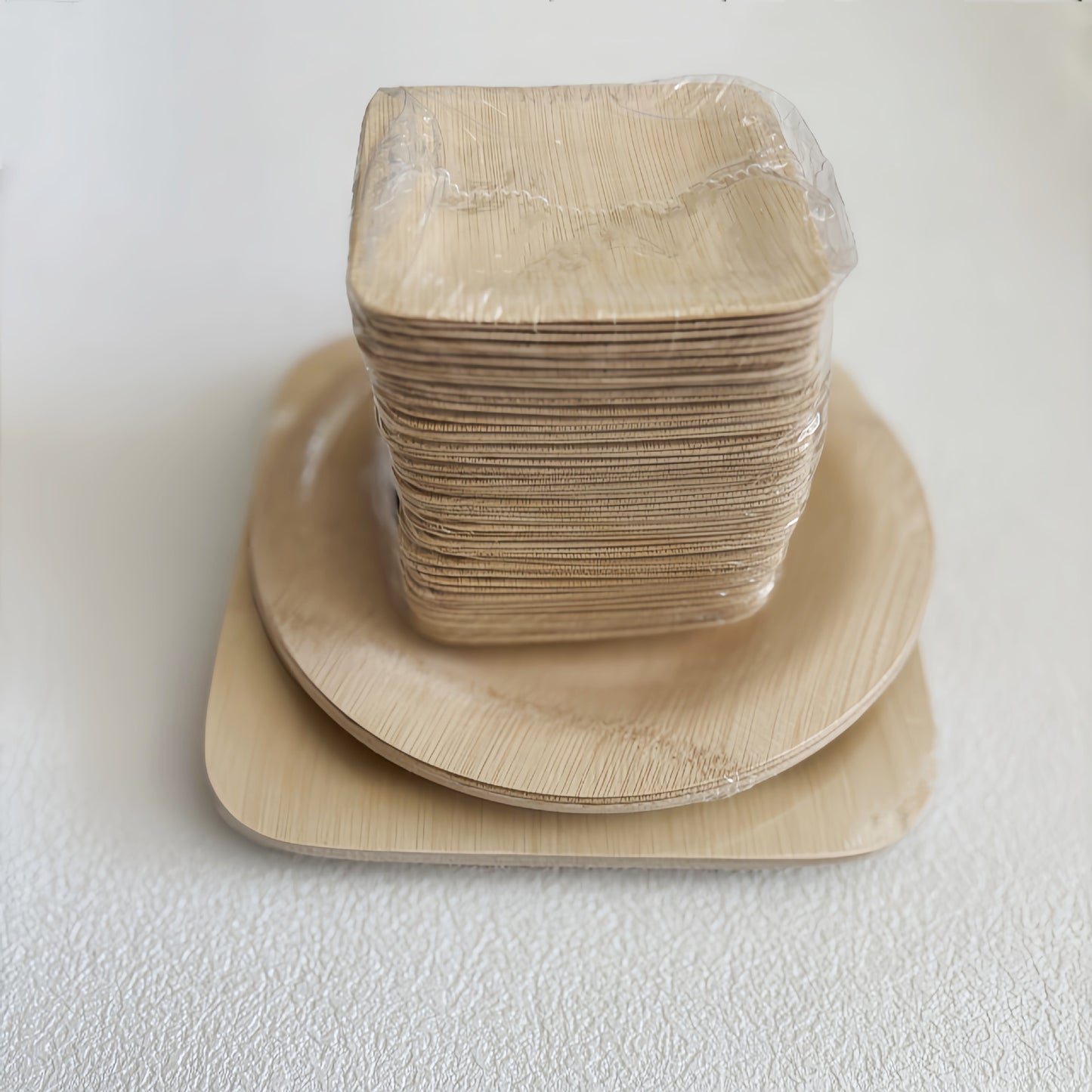 DDP deliver to door | Pack of 400pcs | Premium Disposable Bamboo Plates – Round and Square (3.5″, 7″, 9″, 10″, 11″)