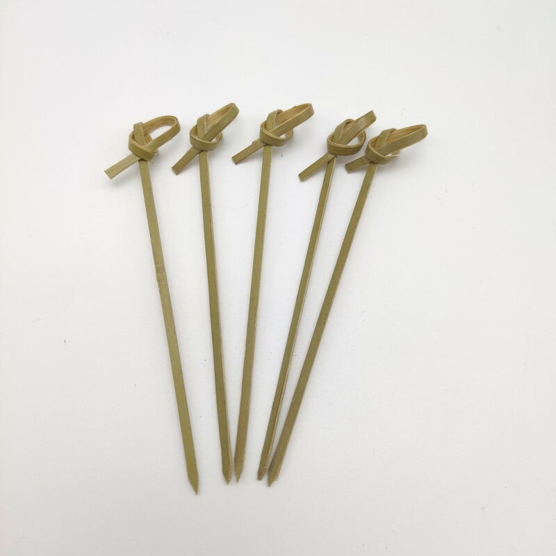 Bamboo Finger Picks/Knot Picks/Heart Shape Picks – 100% Natural Skewers for Appetizers, Cocktails & Catering (10,000pcs/ctn | EXW Prices