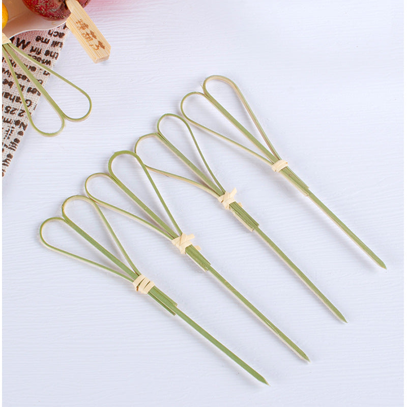 Bamboo Finger Picks/Knot Picks/Heart Shape Picks – 100% Natural Skewers for Appetizers, Cocktails & Catering (10,000pcs/ctn | EXW Prices