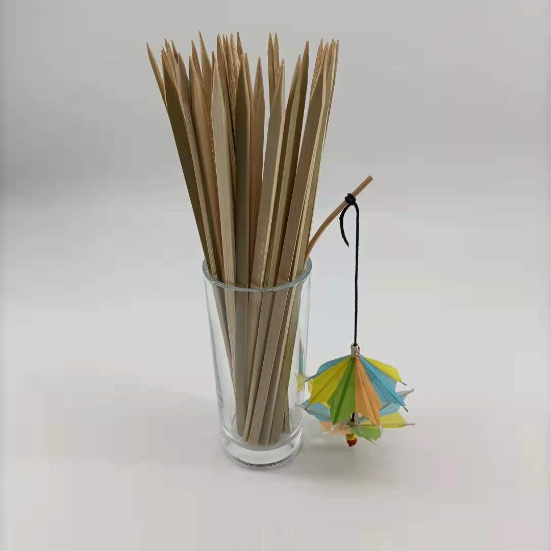 Flat bamboo skewers, bamboo sticks 10000pcs in a carton | EXW Prices