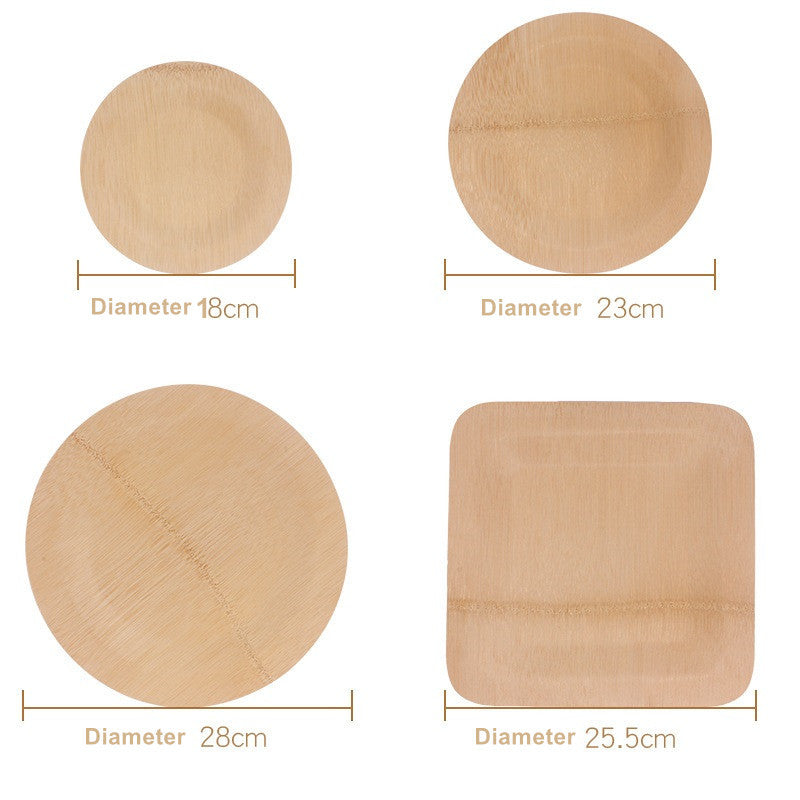 500PCS Custom-LOGO Wedding Plates, Event Plates, made from 100% natural bamboo, compostable and biodegradable | EXW Prices