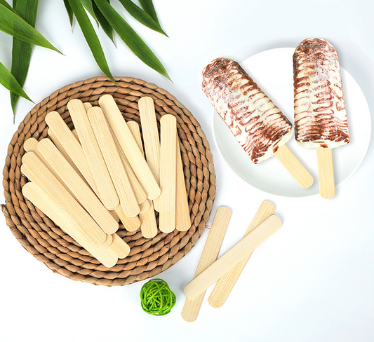 Bamboo Ice Cream Sticks – Food-Grade Natural Popsicle Sticks (10,000pcs/ctn, MOQ 2 Cartons) | EXW Prices