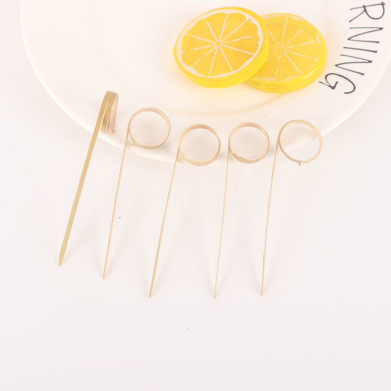 Bamboo Finger Picks/Knot Picks/Heart Shape Picks – 100% Natural Skewers for Appetizers, Cocktails & Catering (10,000pcs/ctn | EXW Prices