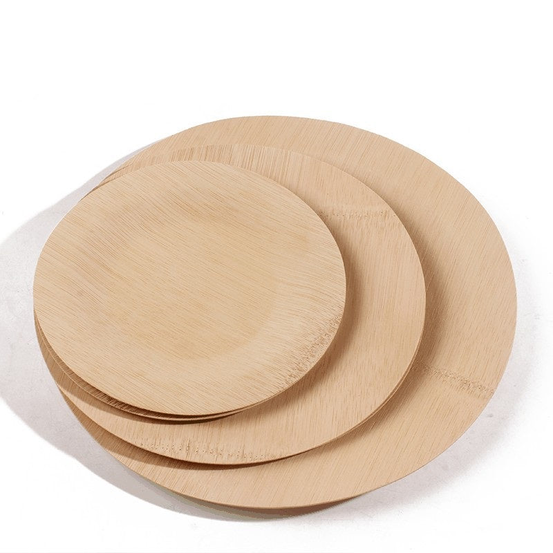500PCS Custom-LOGO Wedding Plates, Event Plates, made from 100% natural bamboo, compostable and biodegradable | EXW Prices