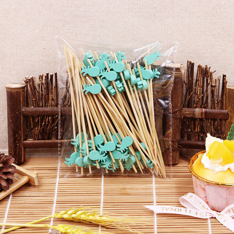 12cm Pineapple Bamboo Cocktail Picks – Large Yellow & Small Yellow/Orange/Blue | Pack of 100pcs | Eco-Friendly Food, Fruit, Dessert & Appetizer Skewers | Wholesale EXW Prices