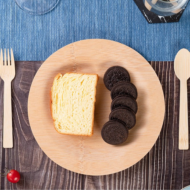 11″ Round Bamboo Wedding Plates – Compostable & Biodegradable | Bulk MOQ 50,000 pcs | EXW Prices