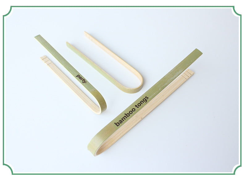 Bamboo Food Tongs – Natural Green Bamboo Bread & Snack Tongs, Dyed Bamboo Serving Tongs, Food-Grade | EXW Prices
