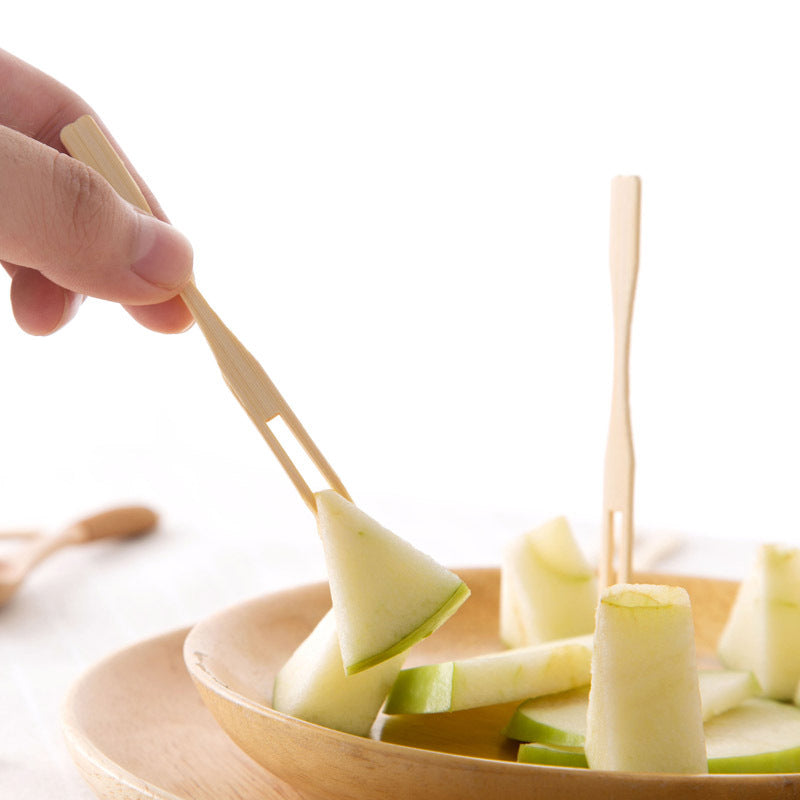 DDP deliver to Door | Bamboo Appetizer Forks, 90-100mm Disposable Bamboo Fork for Charcuterie, Mini Forks for Appetizers, Cocktail Forks for Weddings, Small Appetizer Picks