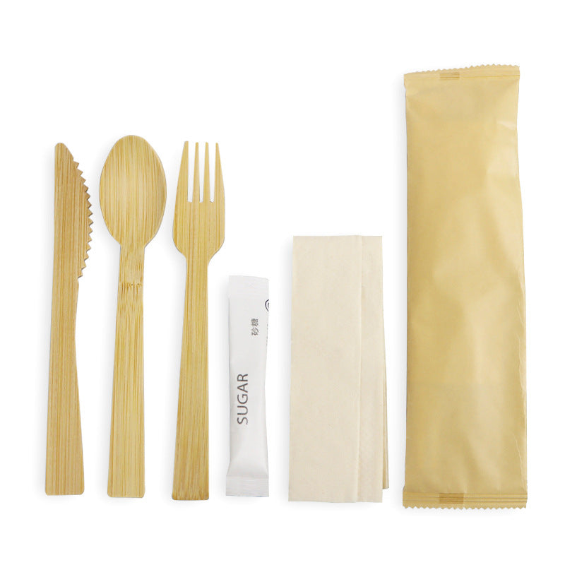 DDP deliver to door | 100~5000pcs | Disposable bamboo knife, bamboo fork and bamboo spoon