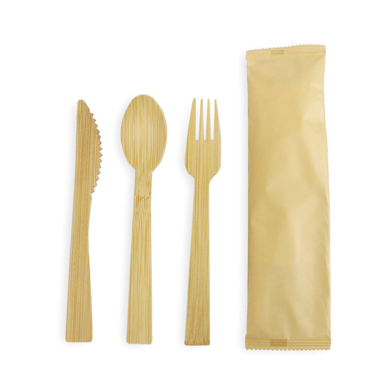 DDP deliver to door | 100~5000pcs | Disposable bamboo knife, bamboo fork and bamboo spoon