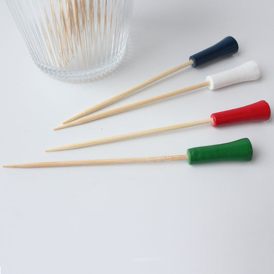 12cm Golf Tee Style Bamboo Fruit & Cocktail Picks – 100pcs/Bag | Prices per 10,000pcs | Wholesale EXW Prices