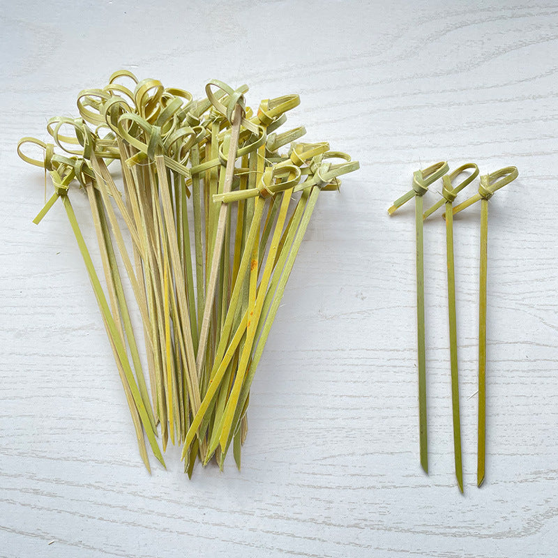 Bamboo Finger Picks/Knot Picks/Heart Shape Picks – 100% Natural Skewers for Appetizers, Cocktails & Catering (10,000pcs/ctn | EXW Prices