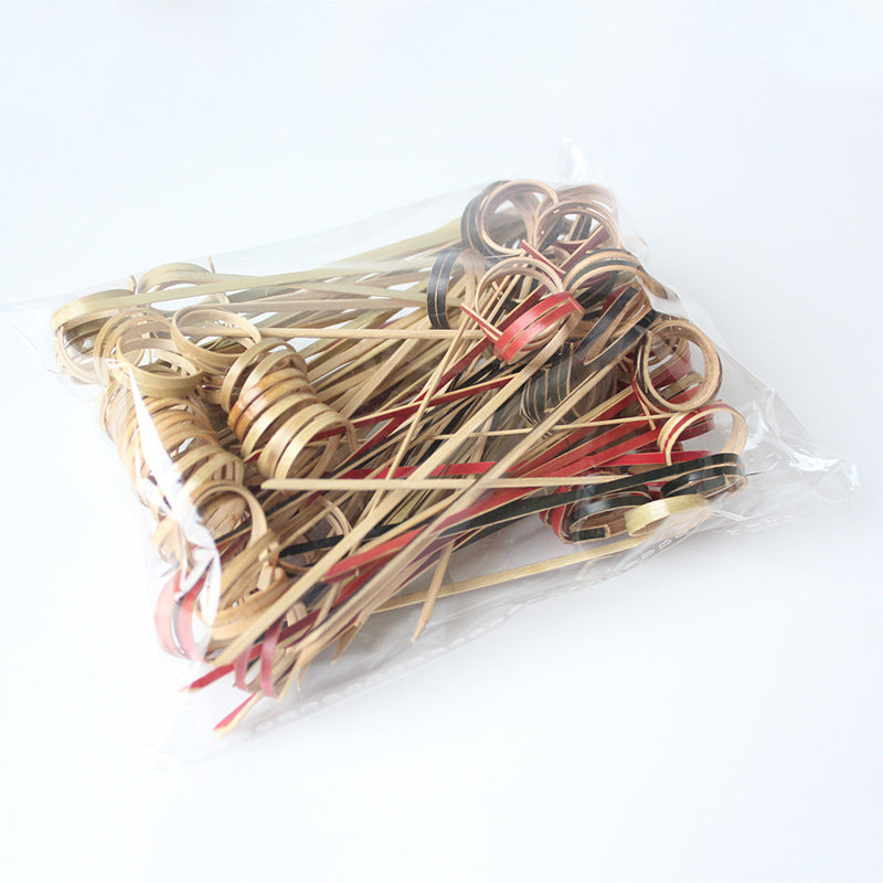 Bamboo Finger Picks/Knot Picks/Heart Shape Picks – 100% Natural Skewers for Appetizers, Cocktails & Catering (10,000pcs/ctn | EXW Prices