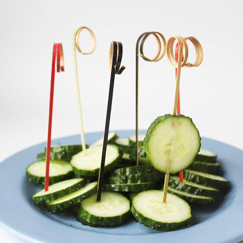 Bamboo Finger Picks/Knot Picks/Heart Shape Picks – 100% Natural Skewers for Appetizers, Cocktails & Catering (10,000pcs/ctn | EXW Prices