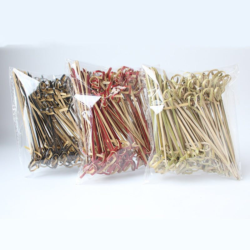Bamboo Finger Picks/Knot Picks/Heart Shape Picks – 100% Natural Skewers for Appetizers, Cocktails & Catering (10,000pcs/ctn | EXW Prices