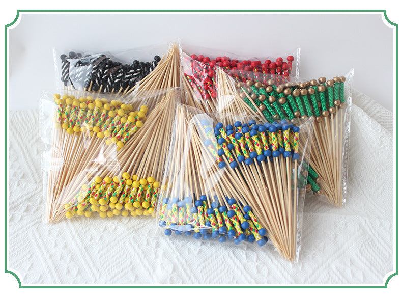 Models 1~100 | Bamboo Fruit Picks Food Picks – 10000pcs/Carton | Disposable Skewers for Parties & Catering | EXW Prices