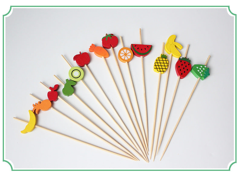 Models 1~100 | Bamboo Fruit Picks Food Picks – 10000pcs/Carton | Disposable Skewers for Parties & Catering | EXW Prices