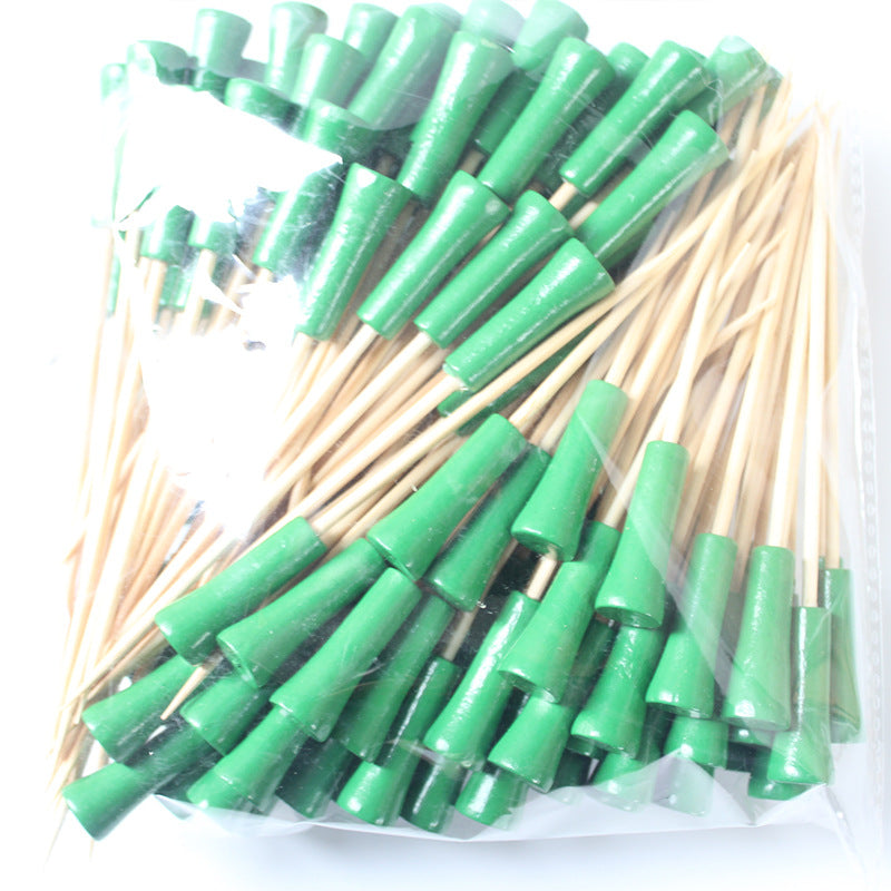 12cm Golf Tee Style Bamboo Fruit & Cocktail Picks – 100pcs/Bag | Prices per 10,000pcs | Wholesale EXW Prices