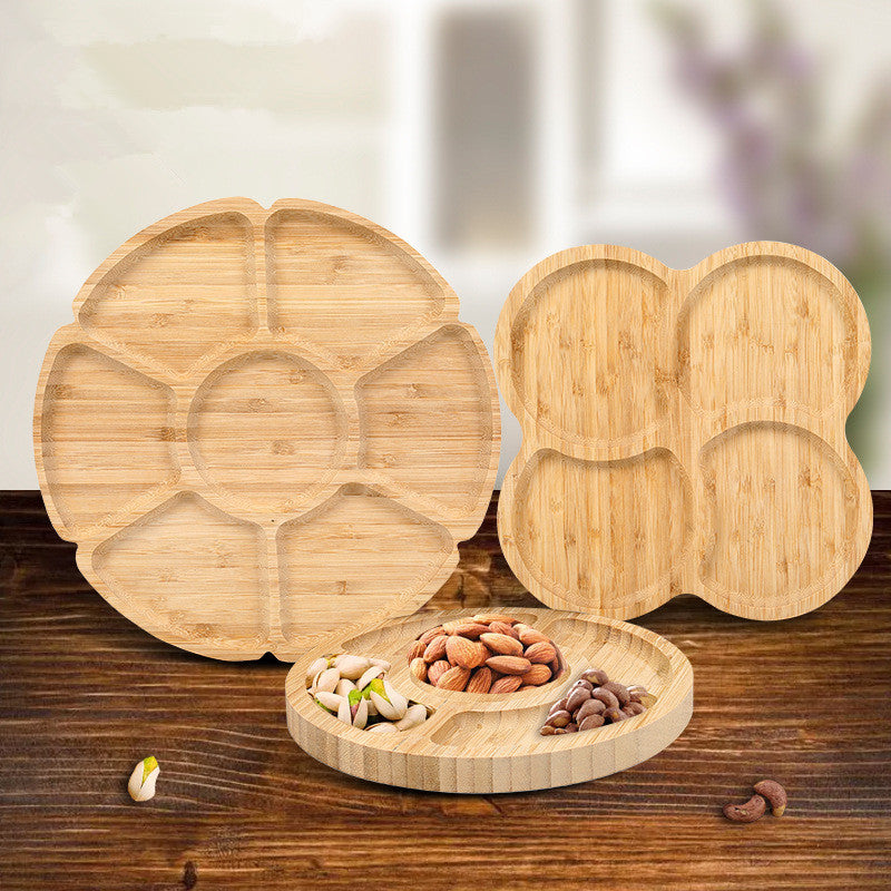 Bamboo Homeware | Bamboo Serving Trays | Creative Modular Bamboo Snack & Tea Serving Tray – Multi-Compartment, Custom Logo Wholesale