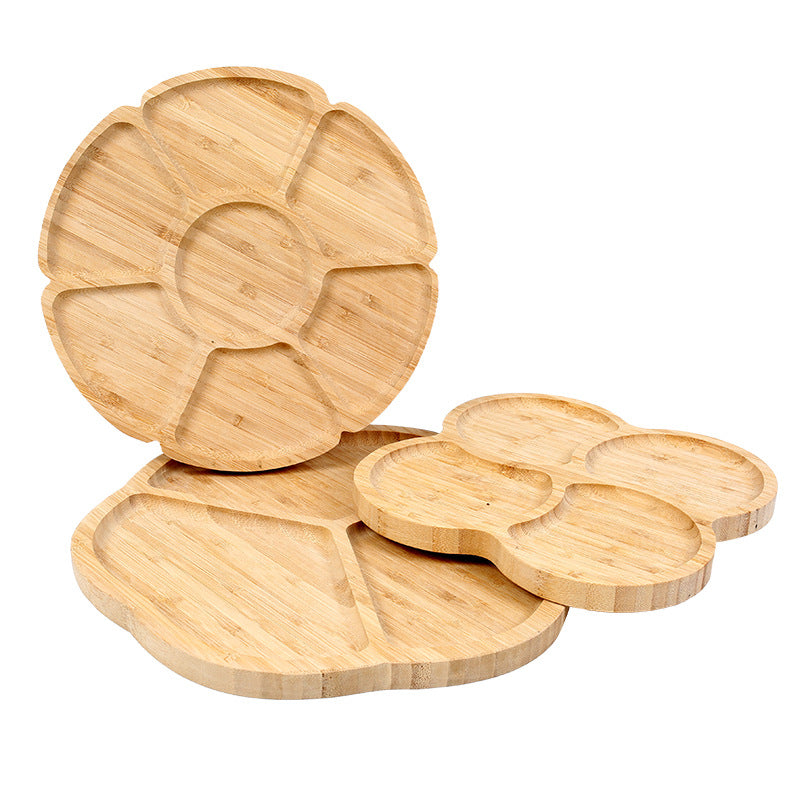 Bamboo Homeware | Bamboo Serving Trays | Creative Modular Bamboo Snack & Tea Serving Tray – Multi-Compartment, Custom Logo Wholesale