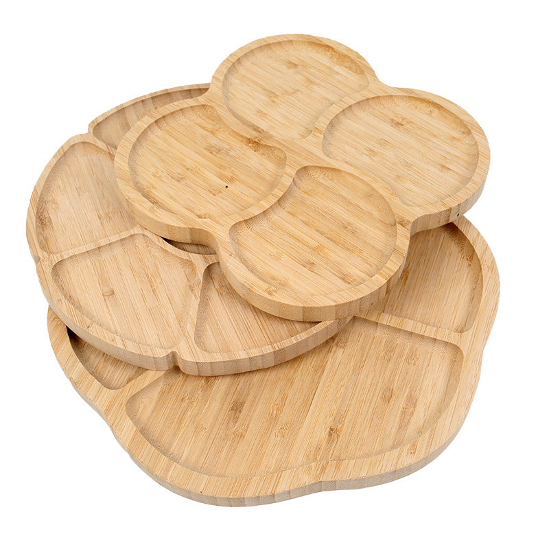 Bamboo Homeware | Bamboo Serving Trays | Creative Modular Bamboo Snack & Tea Serving Tray – Multi-Compartment, Custom Logo Wholesale