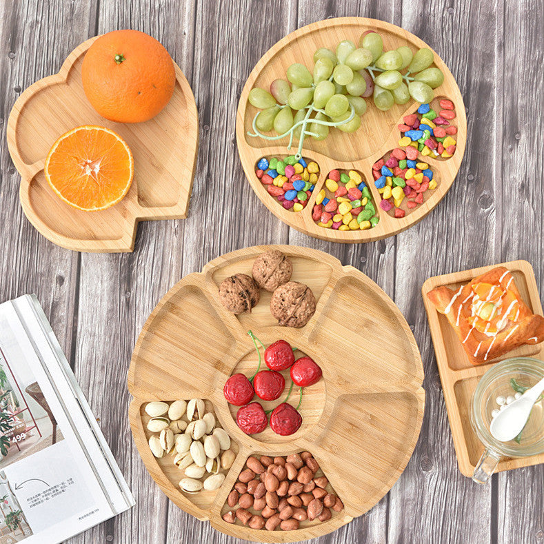 Bamboo Homeware | Bamboo Serving Trays | Creative Modular Bamboo Snack & Tea Serving Tray – Multi-Compartment, Custom Logo Wholesale