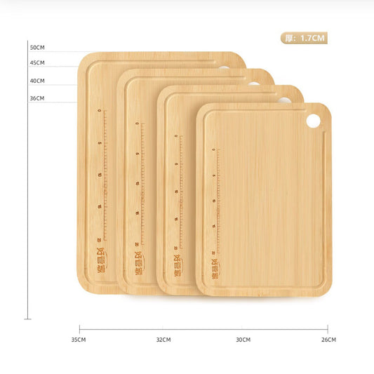 Bamboo Kitchenware | Bamboo Cutting Boards | Extra Thick Antibacterial Bamboo Cutting Board with Measurement Scale & Hanging Hole Wholesale