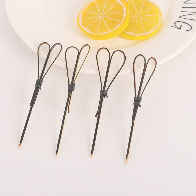 Bamboo Finger Picks/Knot Picks/Heart Shape Picks – 100% Natural Skewers for Appetizers, Cocktails & Catering (10,000pcs/ctn | EXW Prices
