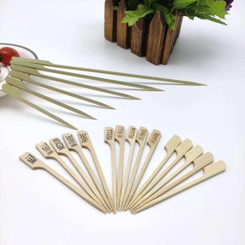 Bamboo Paddle Skewers – Flat Grip Picks for Appetizers & Catering (100pcs/bag) | EXW Prices per bags