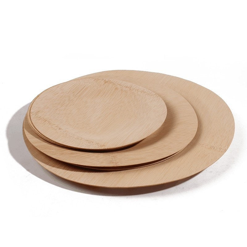 500PCS Custom-LOGO Wedding Plates, Event Plates, made from 100% natural bamboo, compostable and biodegradable | EXW Prices