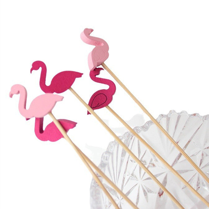 12cm Flamingo Bamboo Cocktail Picks – Light Pink & Rose Pink | Pack of 100pcs | Eco-Friendly Food, Fruit, Dessert & Appetizer Skewers | Wholesale EXW Prices