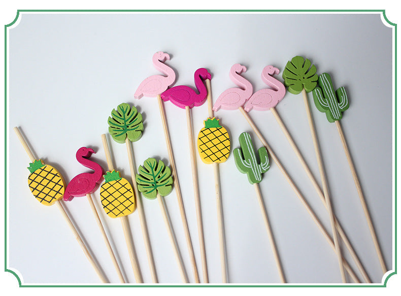 12cm Flamingo Bamboo Cocktail Picks – Light Pink & Rose Pink | Pack of 100pcs | Eco-Friendly Food, Fruit, Dessert & Appetizer Skewers | Wholesale EXW Prices