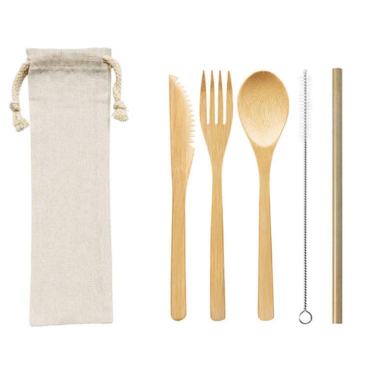 Reusable Bamboo Cutlery Set – 3/4/5/6/7/8/9 pcs a set for options | EXW Prices