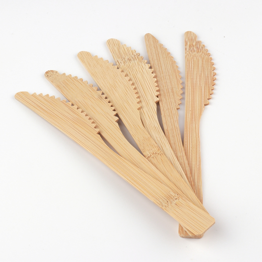 Bamboo Disposables | Bamboo Cutlery | Biodegradable Disposable Bamboo Knives – 100 Compostable Knives Wholesale