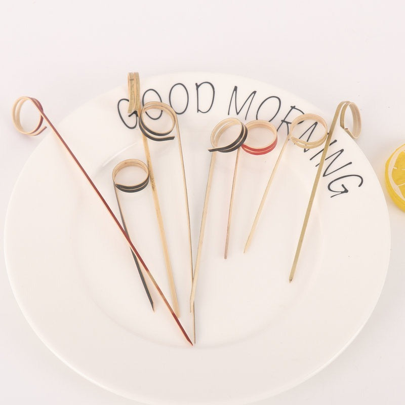 Bamboo Finger Picks/Knot Picks/Heart Shape Picks – 100% Natural Skewers for Appetizers, Cocktails & Catering (10,000pcs/ctn | EXW Prices
