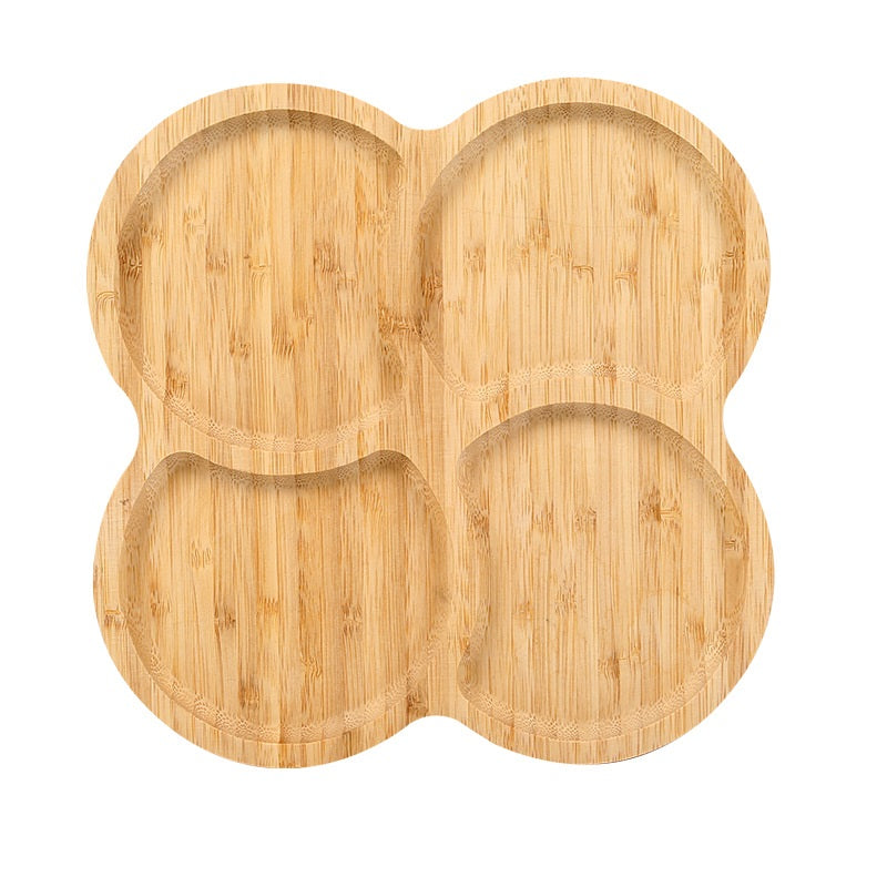 Bamboo Homeware | Bamboo Serving Trays | Creative Modular Bamboo Snack & Tea Serving Tray – Multi-Compartment, Custom Logo Wholesale